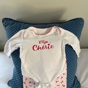 KATE SPADE SET (6mths) pink with cherry prints.